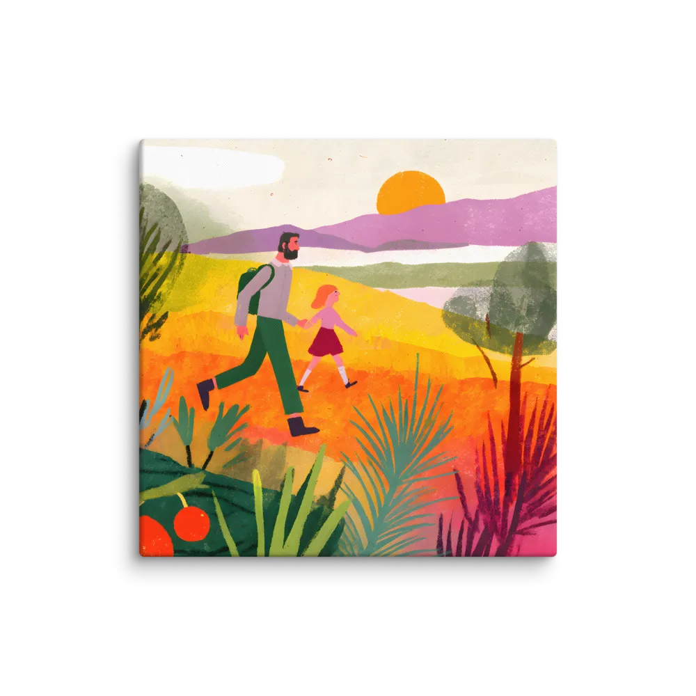 Radiant Sunwashed Gouache Wall Art — Golden Hour Hues