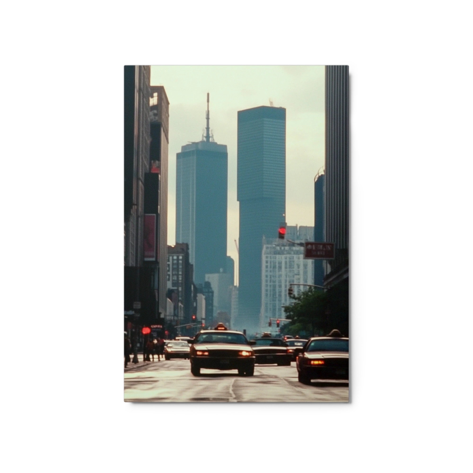 Cityscape with Cars and Skyscrapers