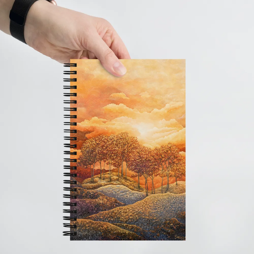 Golden Sunset Mosaic 
 Spiral Notebook | 140 pages