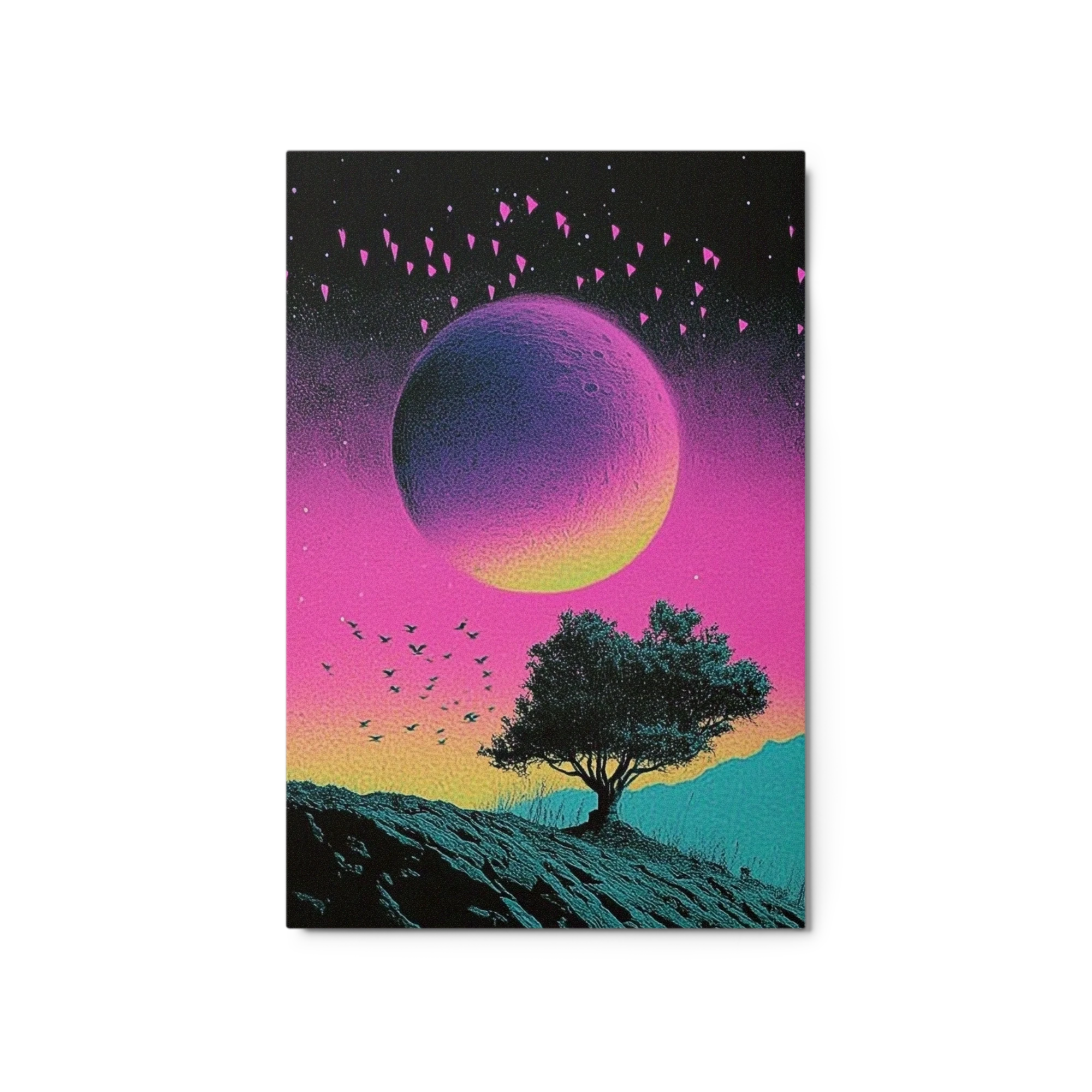 Retro Sci-Fi Moon Landscape