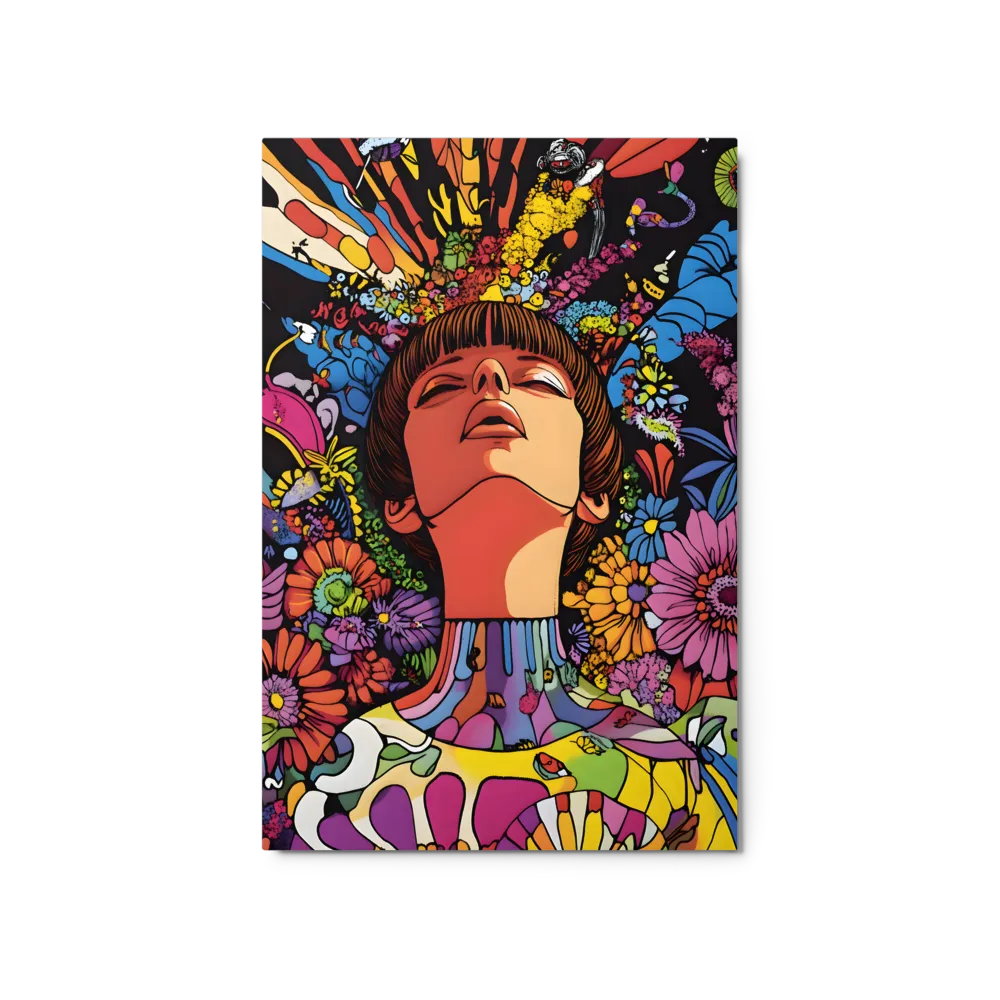 Floral Psychedelic Dream 
 Metal Print | 20″x 30″