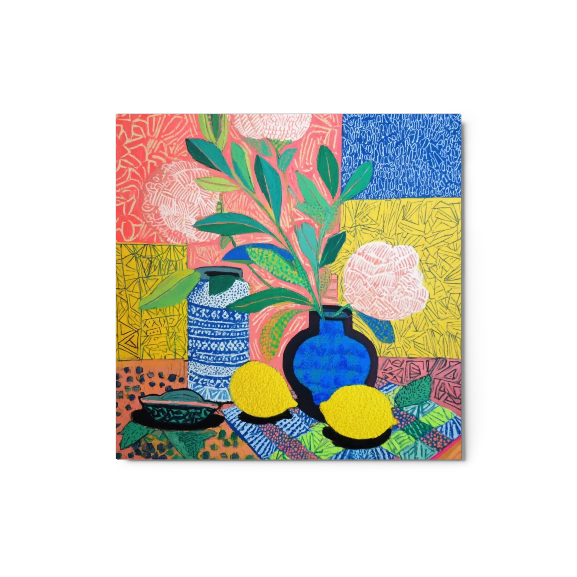 Lemons and Blue Vases