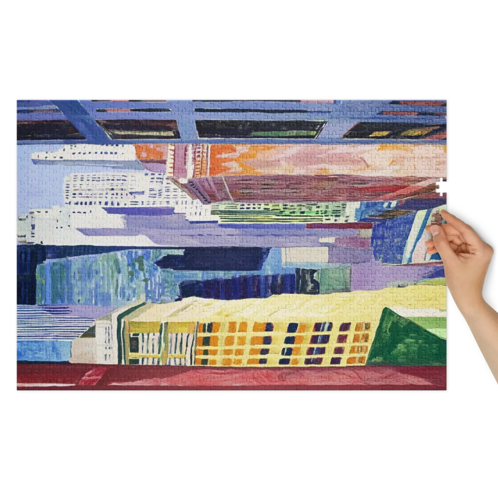 Vibrant Cityscape in Acrylic | Jigsaw Puzzle (252/520 pieces)