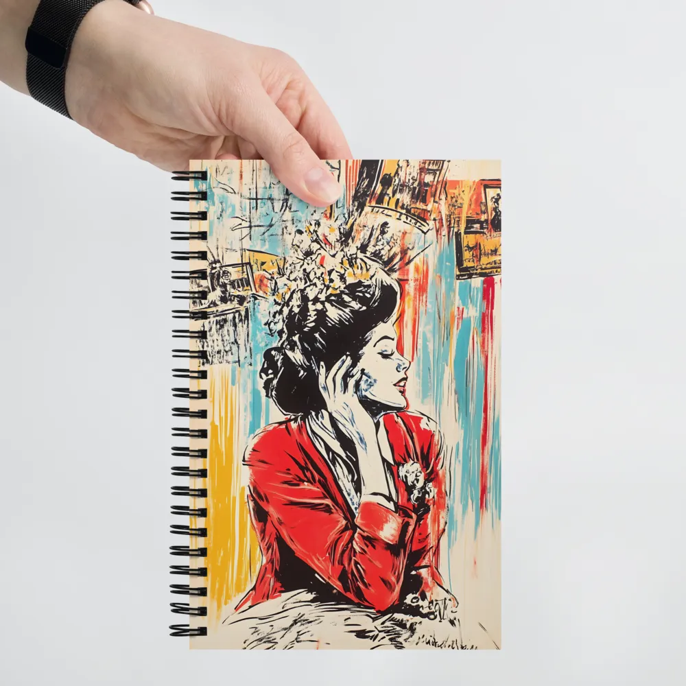 Melancholy Pop Art Portrait 
 Spiral Notebook | 140 pages
