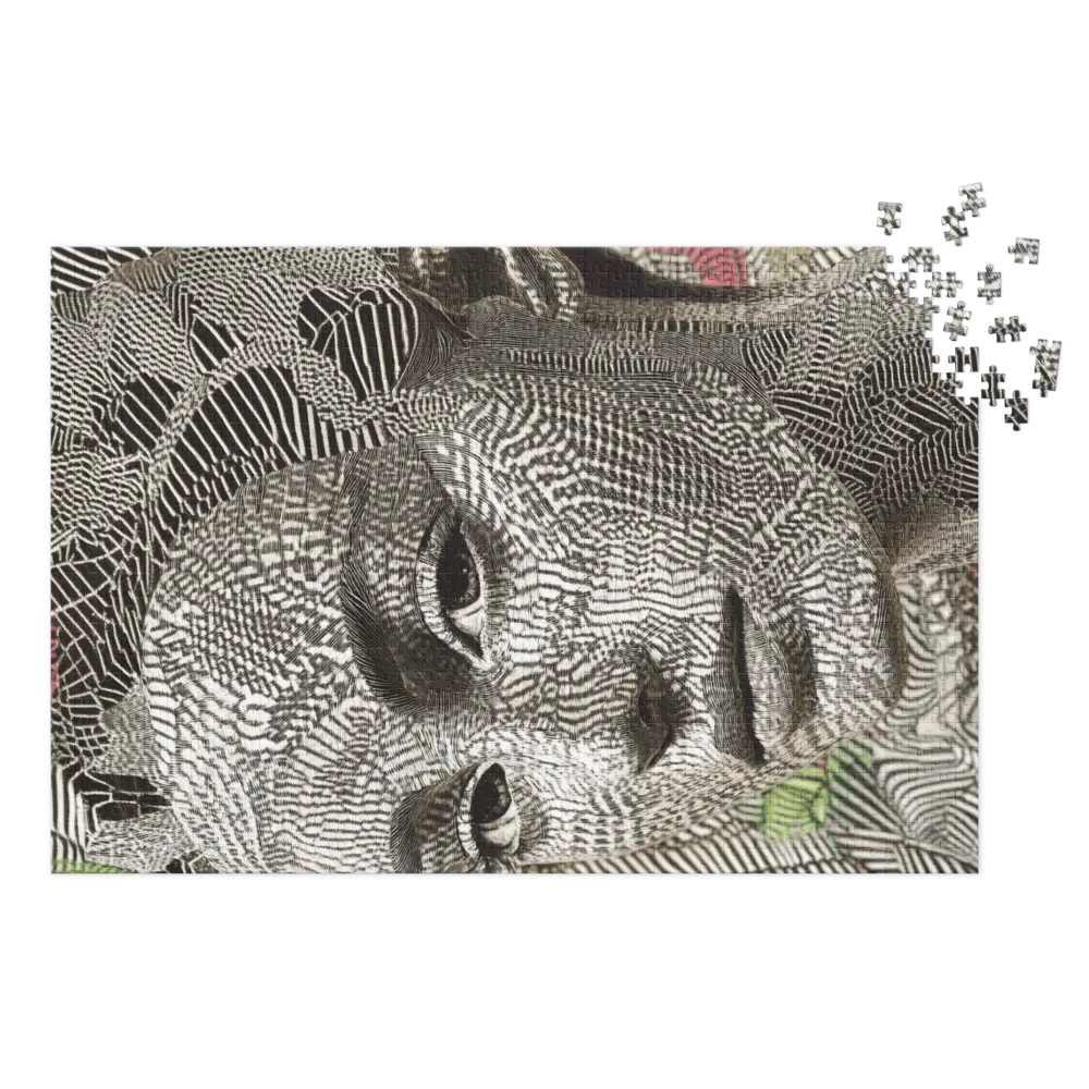 Rosto Gravado 
 Puzzle em caixa de metal