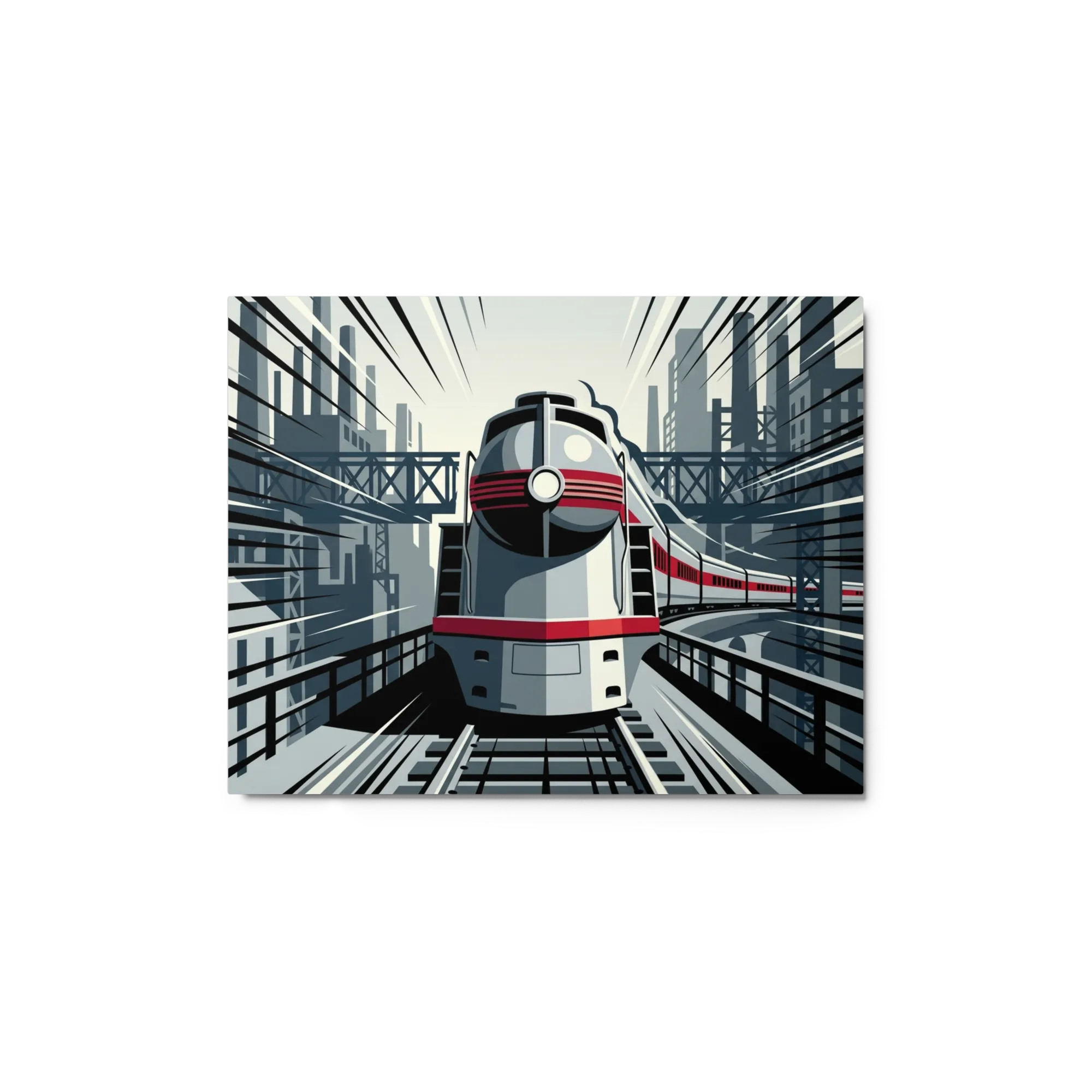 Speeding Locomotive 
 Canvas with Black Frame
