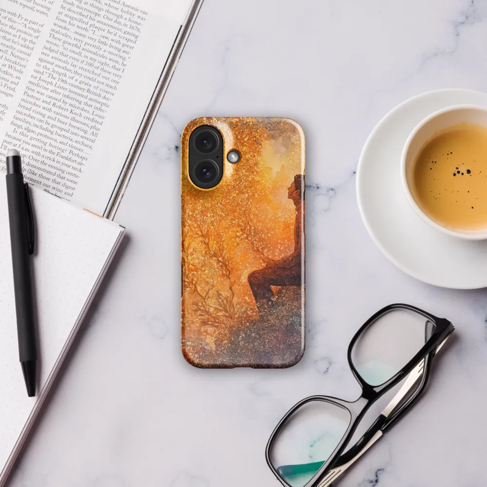 Contemplation in Golden Mosaic 
 iPhone 17 | Snap Case