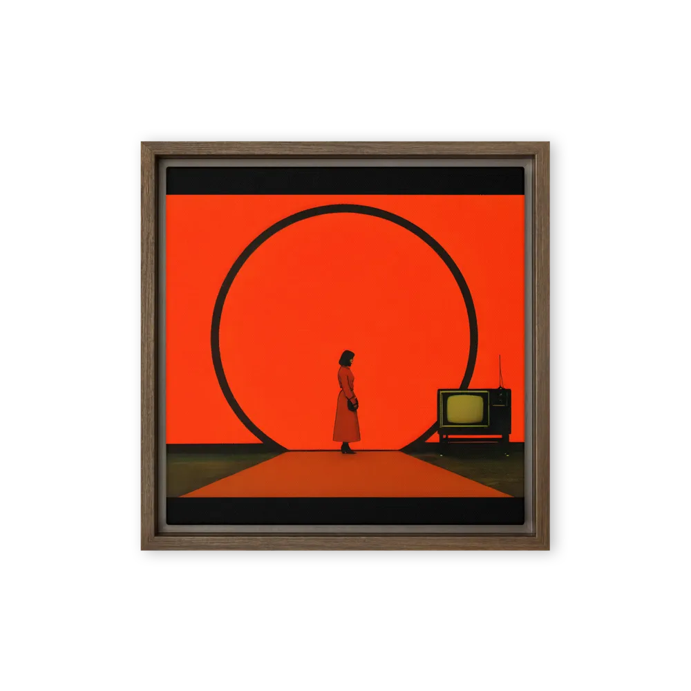 Orange Wall Art with a Geometric Edge — Warm & Graphic