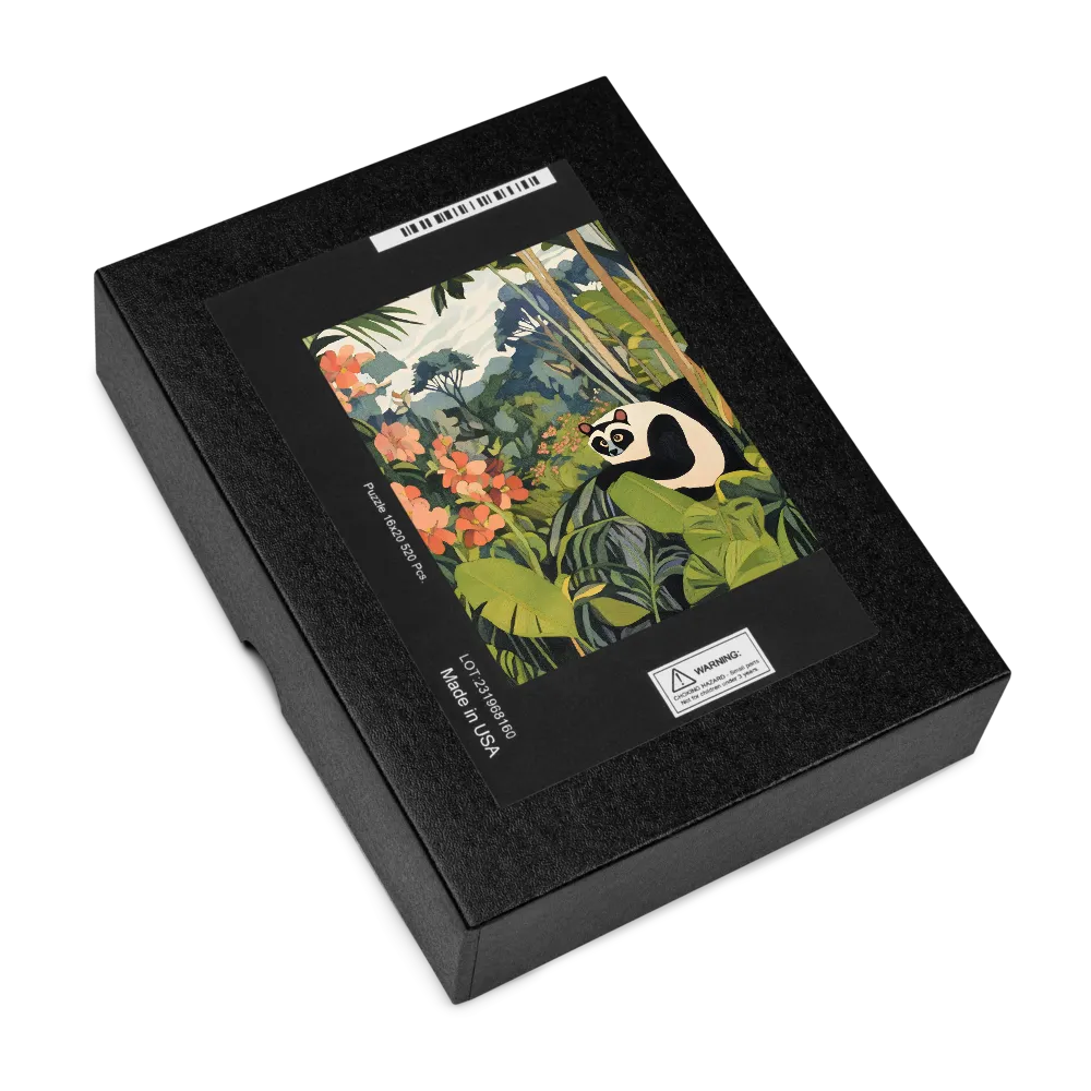 Stylized Jungle Panda 
 Jigsaw Puzzle