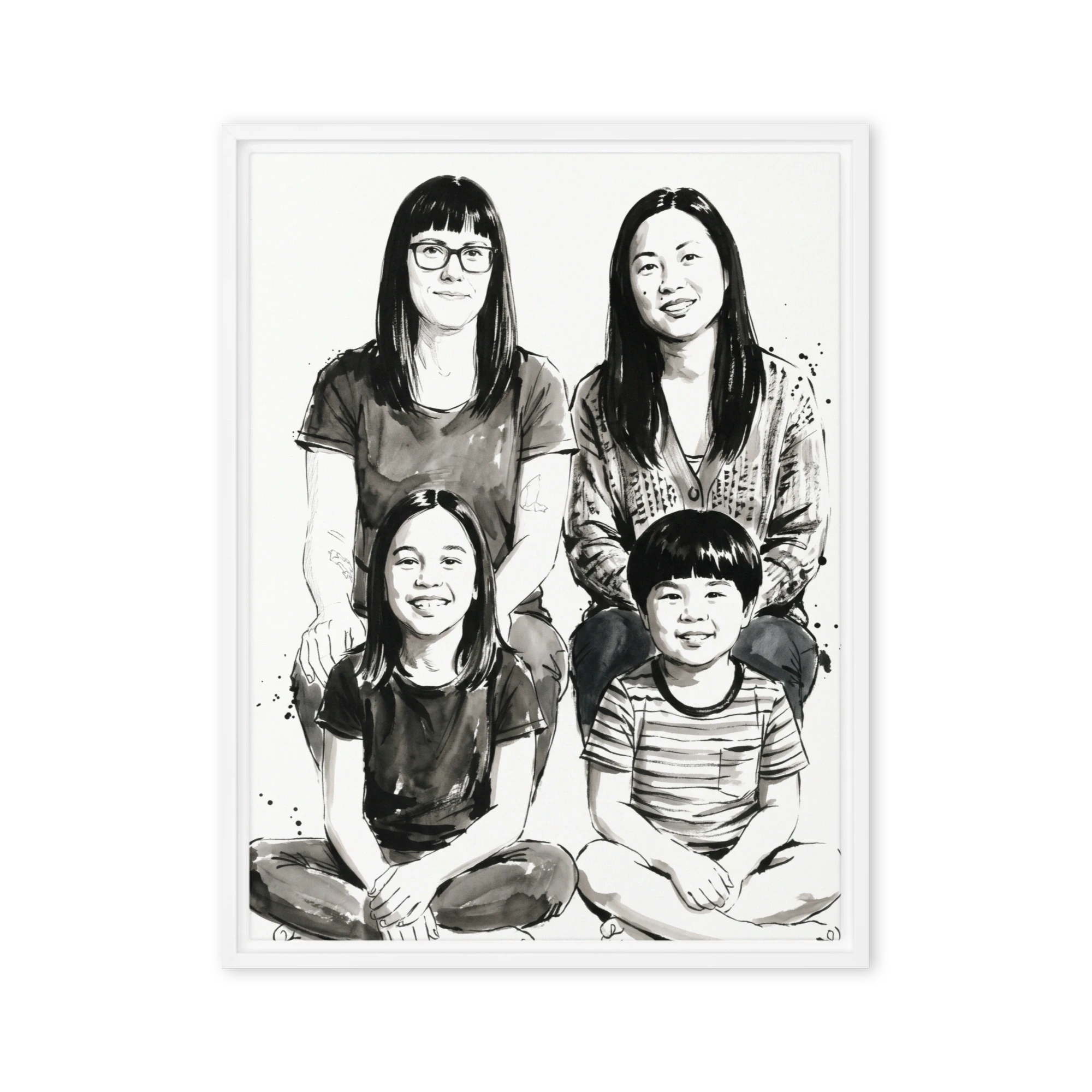 Family Portrait — Sumi Ink