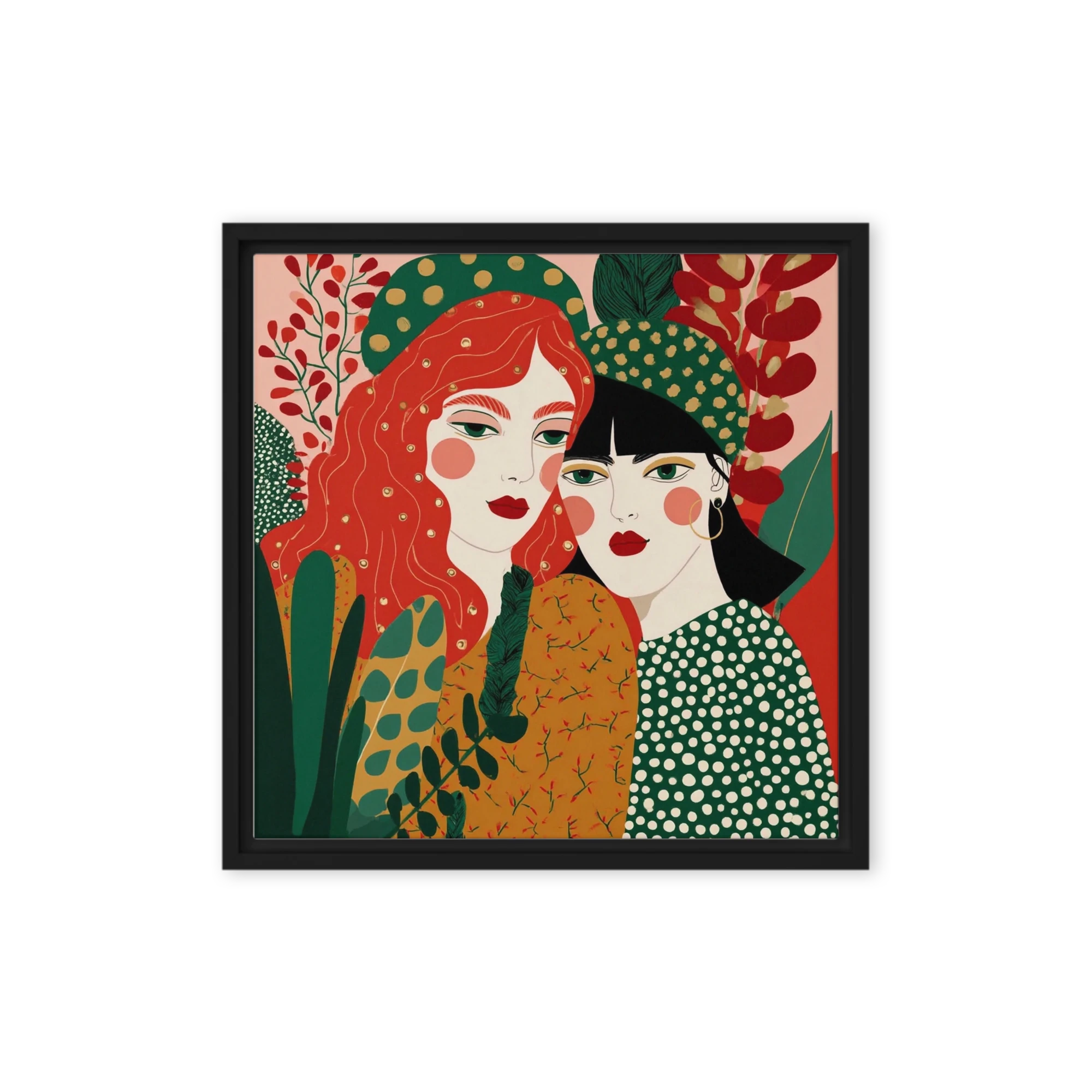 Two Women in Botanical Garden | Art Print