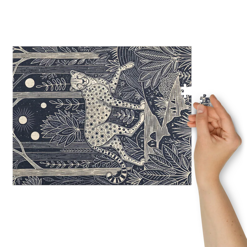 Moonlit Forest Leopard | Jigsaw Puzzles