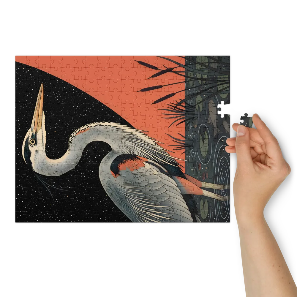 Starlit Heron | Jigsaw Puzzles