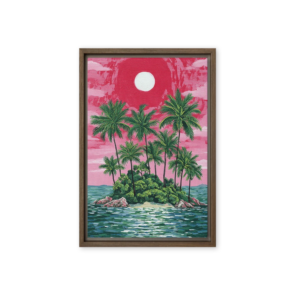 Crimson Horizon Isle | Art Print