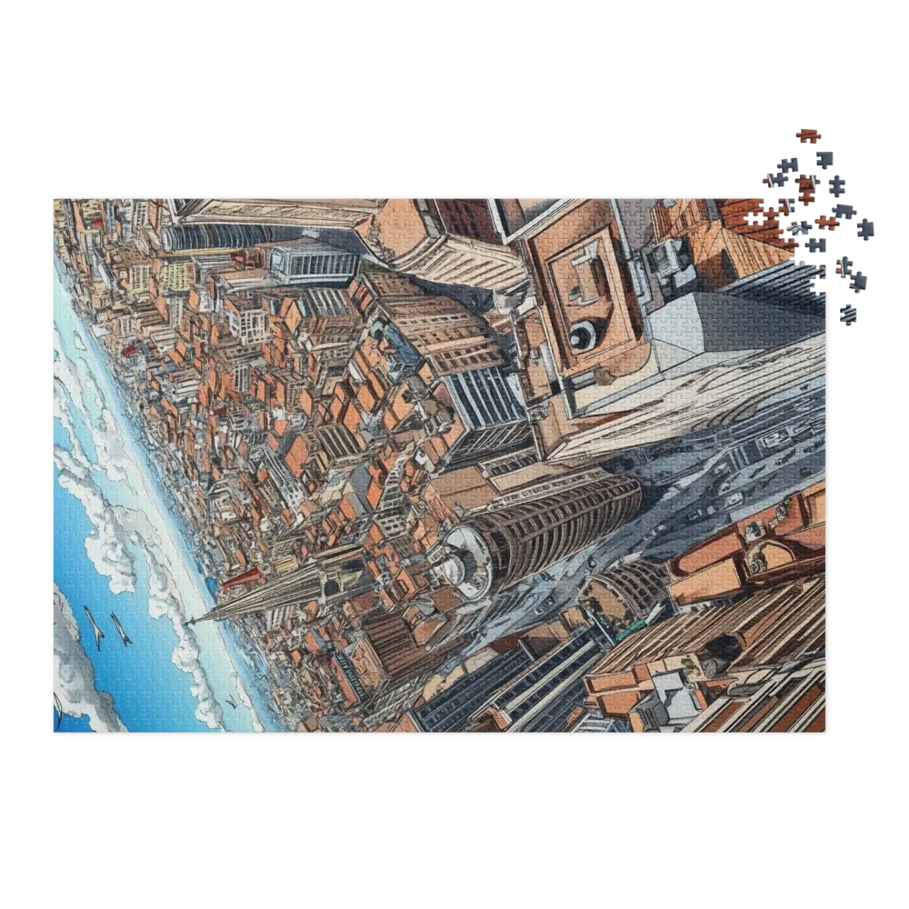 Aerial Cityscape Illustration
