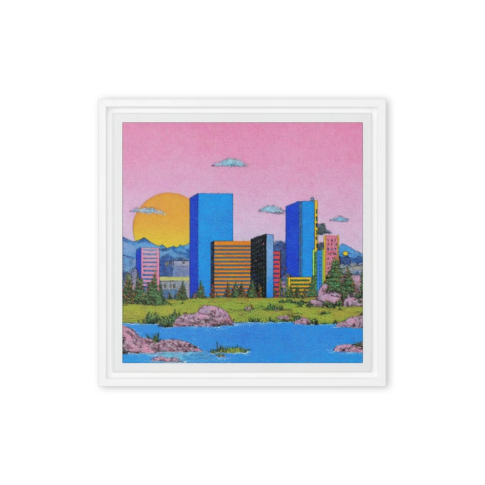 Retro City Sunset | Art Print