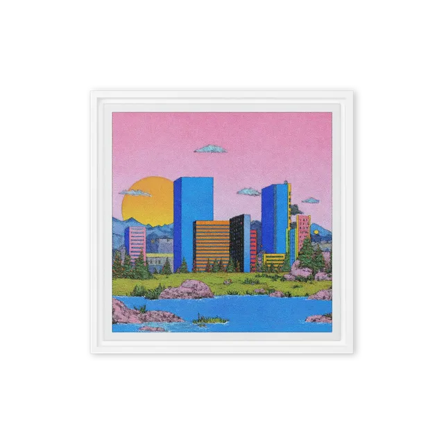 Retro City Sunset | Art Print