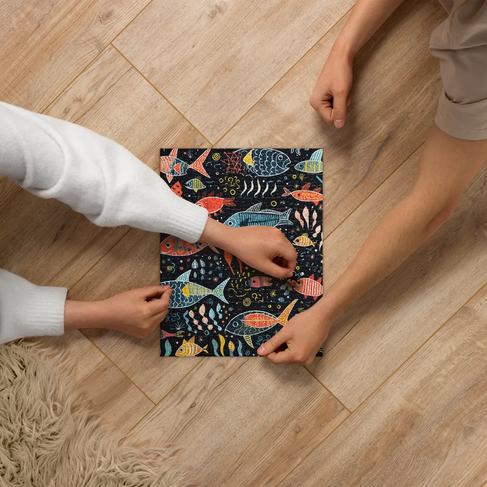Whimsical Ocean Pattern 
 Jigsaw Puzzle
