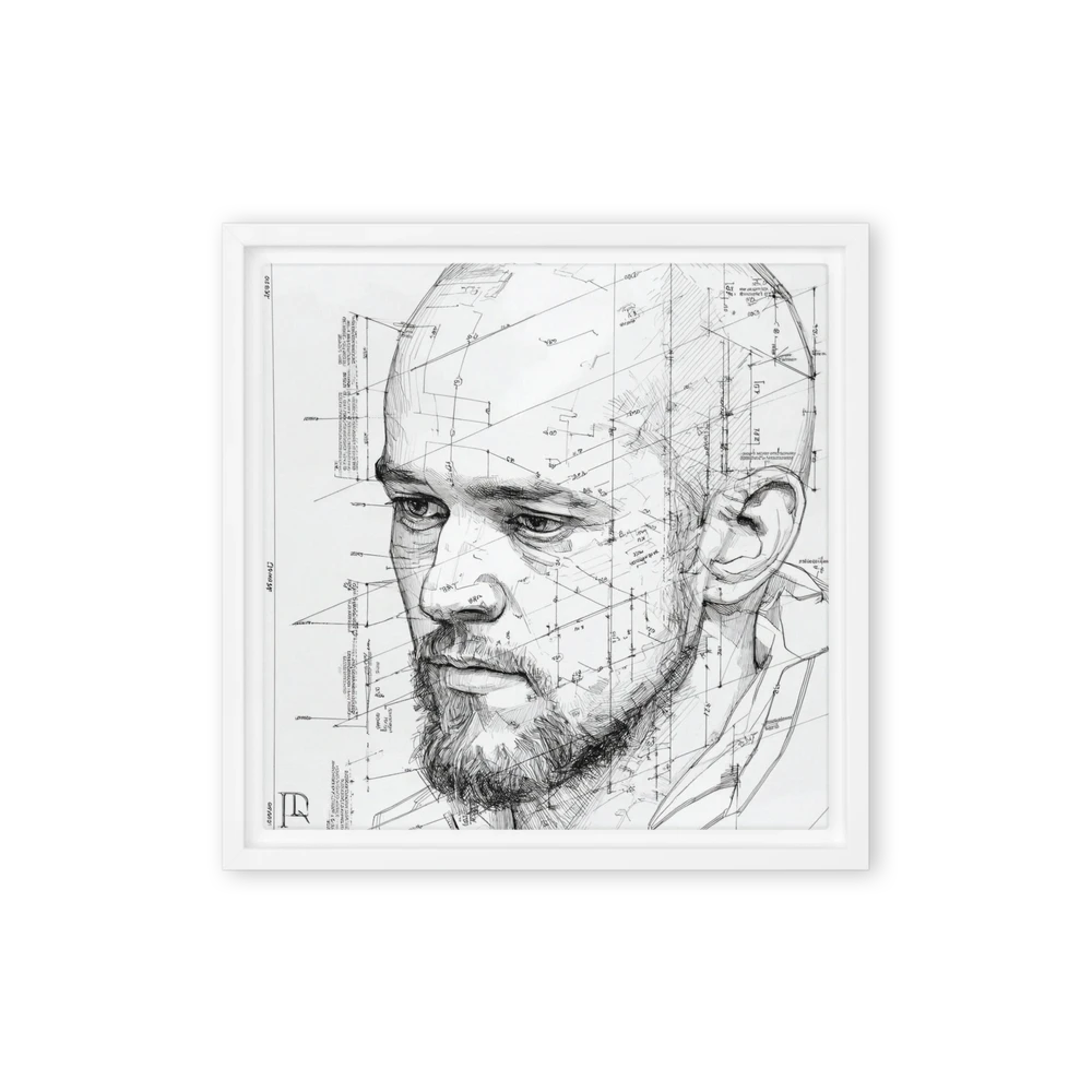 Anatomical Blueprint Portrait | Art Print