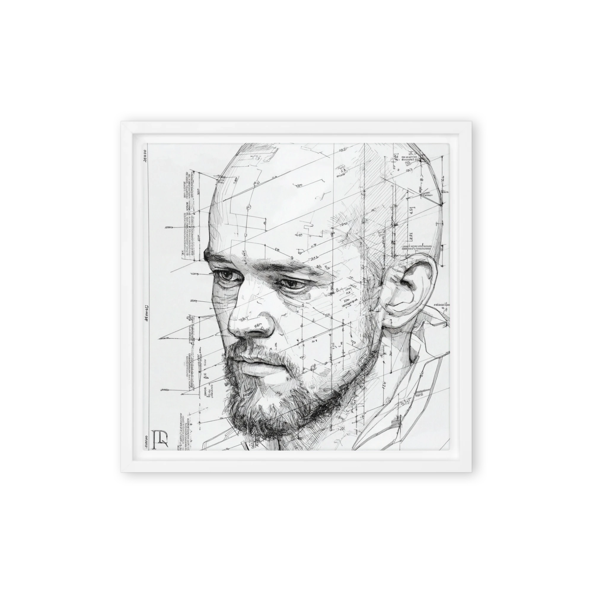 Anatomical Blueprint Portrait | Art Print