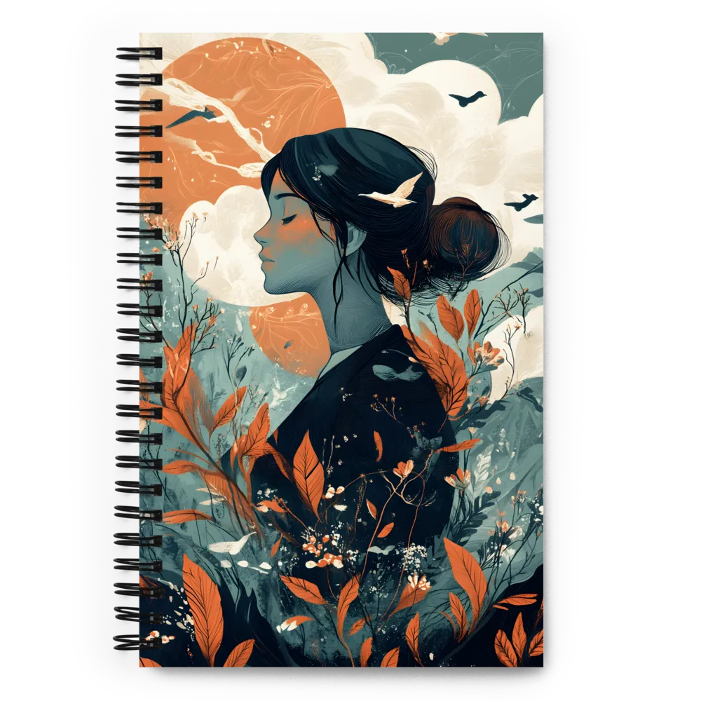 Serene Floral Reverie 
 Spiral Notebook | 140 pages