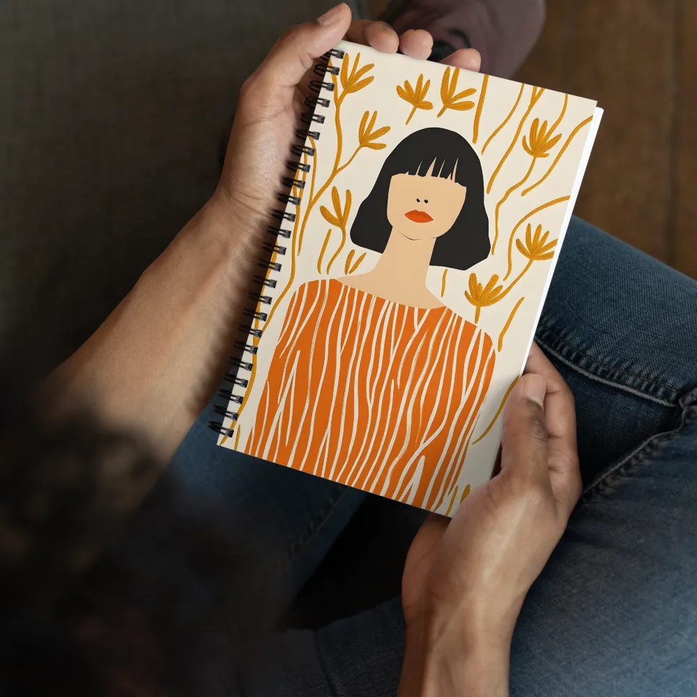 Abstract Woman Portrait 
 Spiral Notebook | 140 pages
