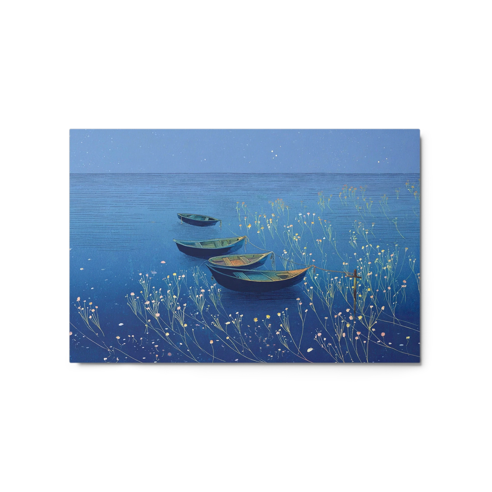 Rowboats under Starry Waters