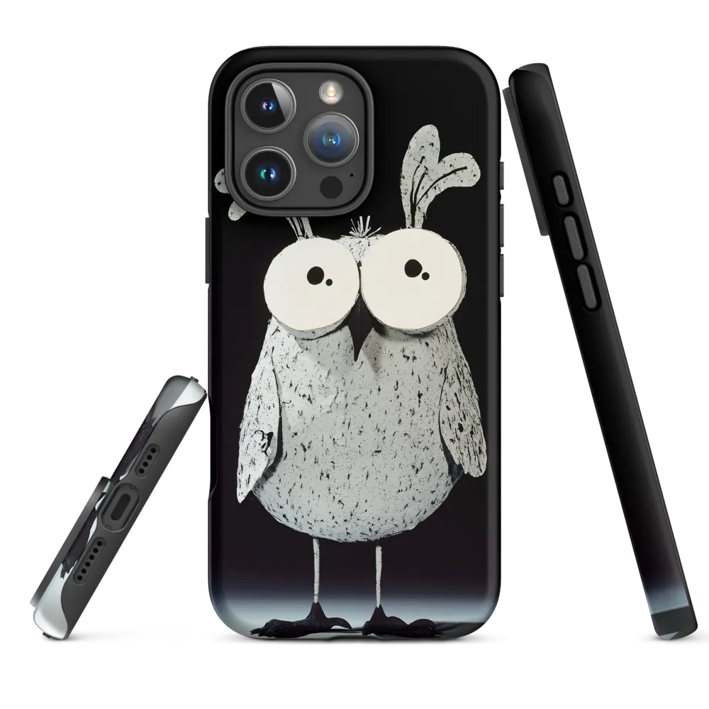 Whimsical Black and White Owl | Phone Case