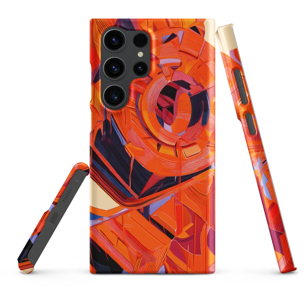 Abstract Geometric Composition in Orange and Purple | Phone Case