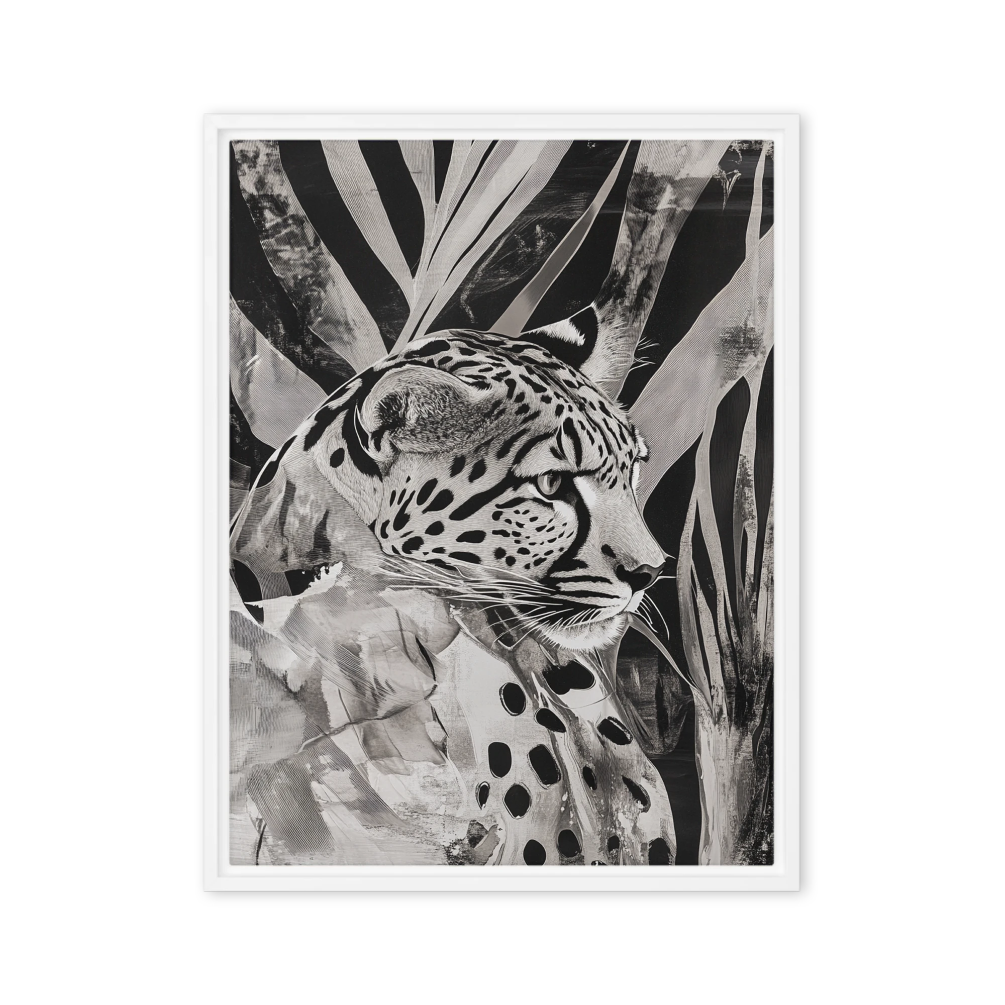 Jungle Leopard Monochrome | Art Print