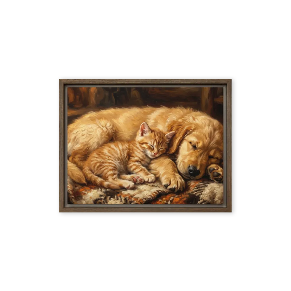 Cozy Companions 
 Poster with White Frame | 16″x 20″