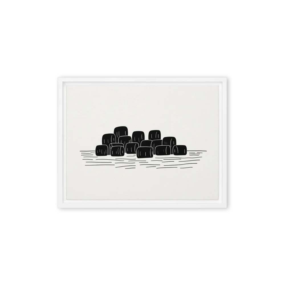 Stacked Hay Bales | Art Print