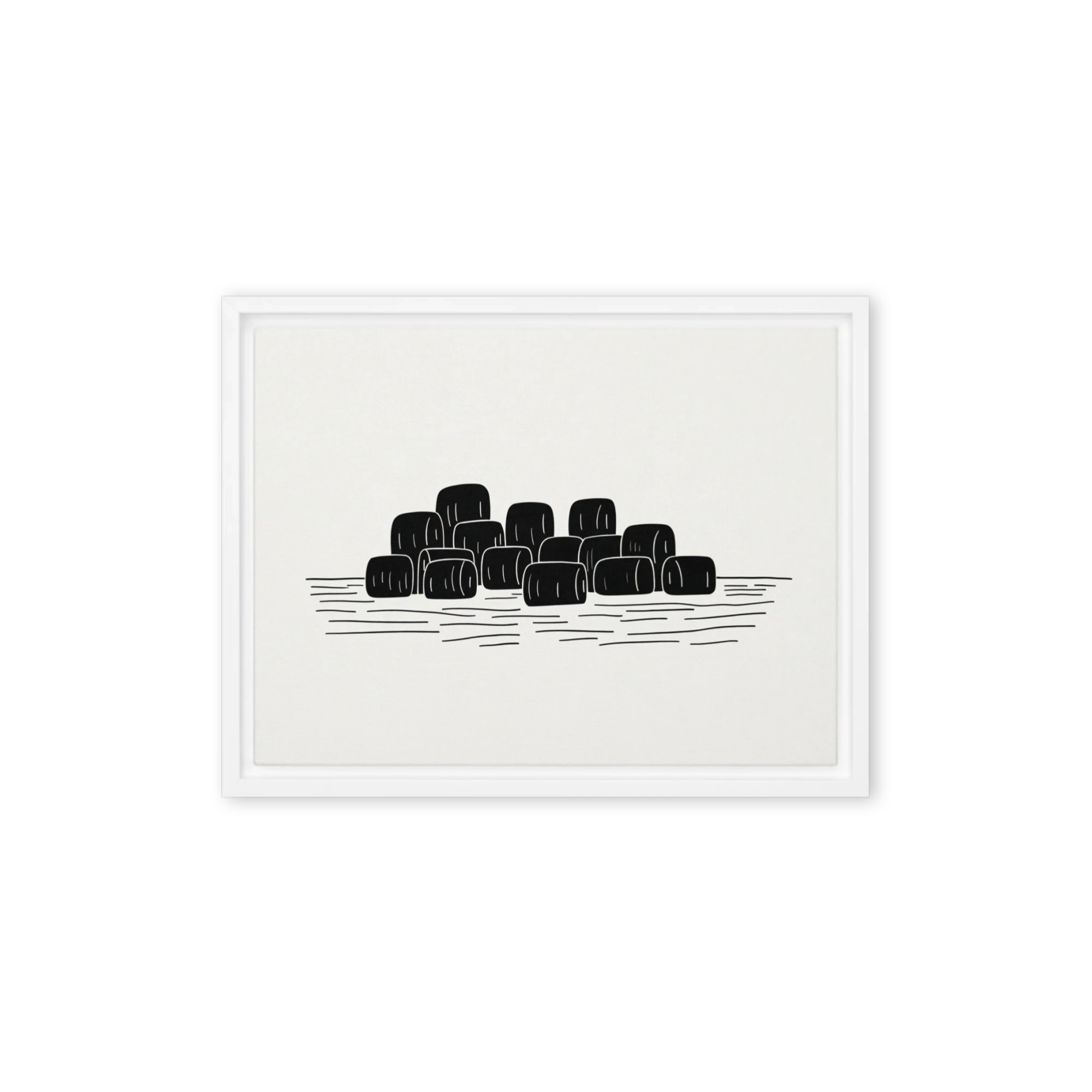 Stacked Hay Bales | Art Print
