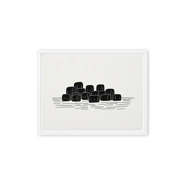 Stacked Hay Bales | Art Print
