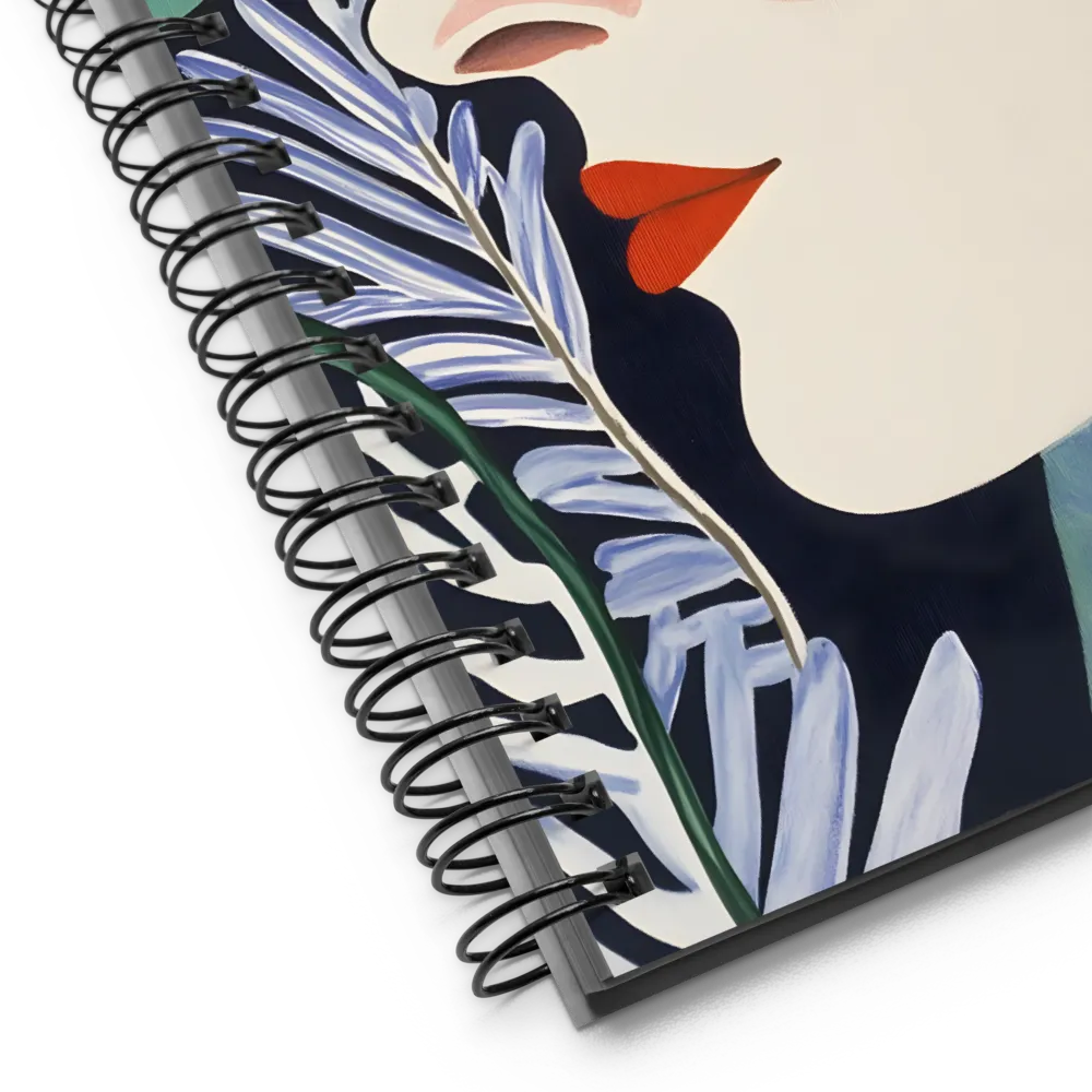 Art Nouveau Floral Profile 
 Spiral Notebook | 140 pages