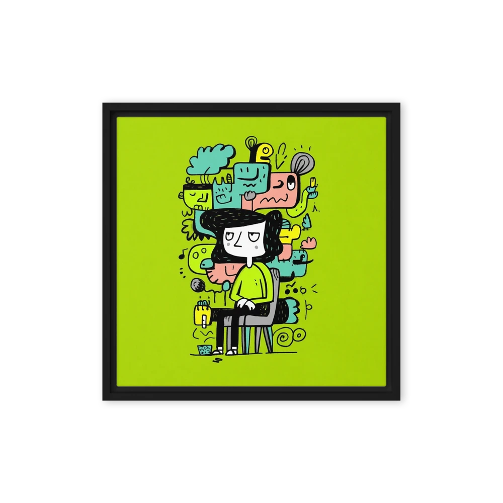 Green Mind Doodles | Art Print