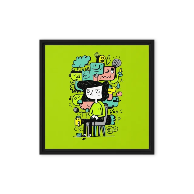 Green Mind Doodles | Art Print