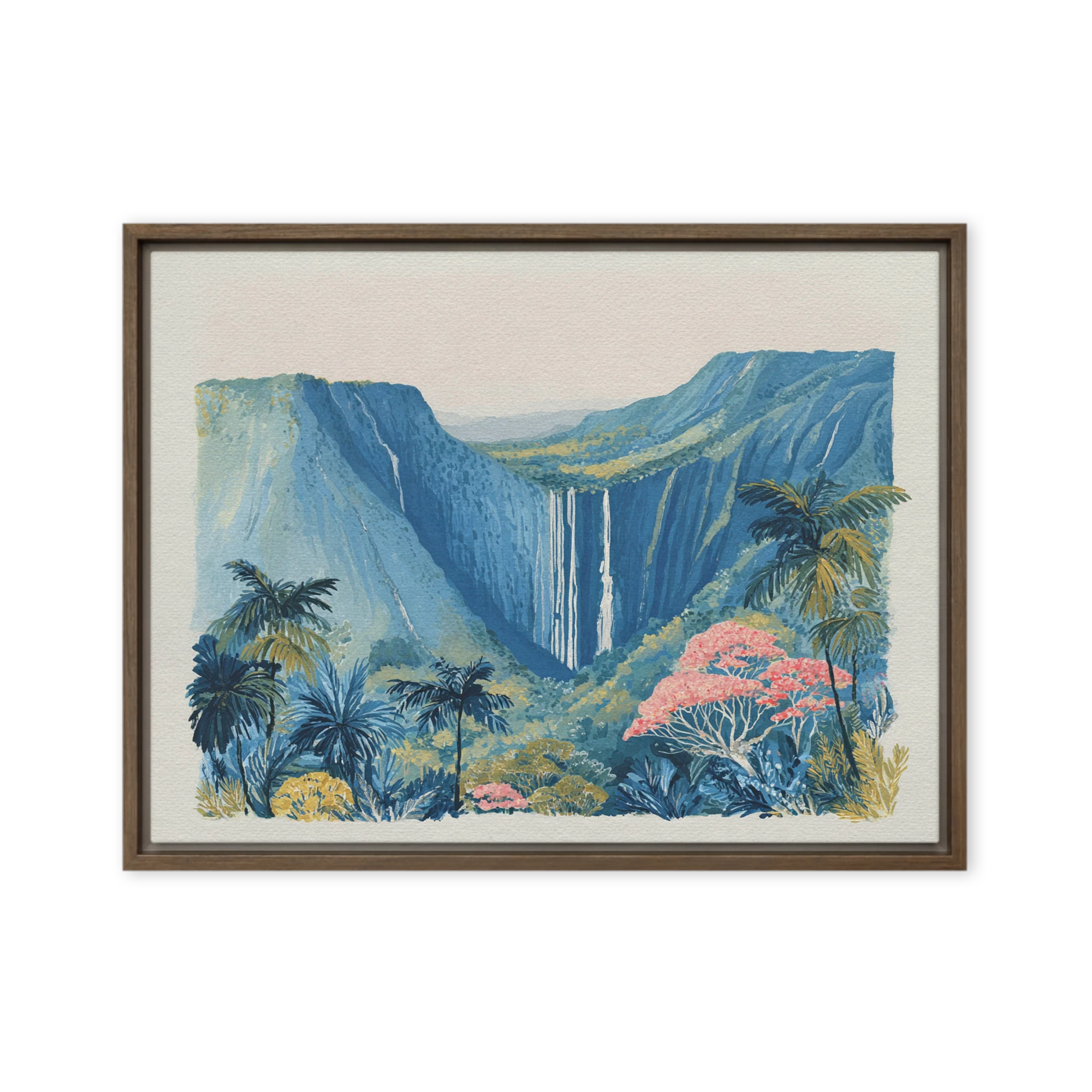 Tropical Waterfall Valley | Art Print