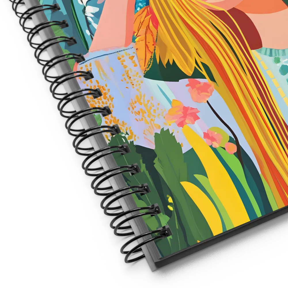 Floral Dreamscape Woman 
 Spiral Notebook | 140 pages