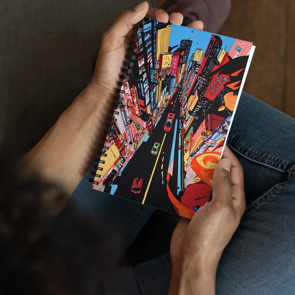 Dynamic Futuristic Cityscape 
 Spiral Notebook | 140 pages