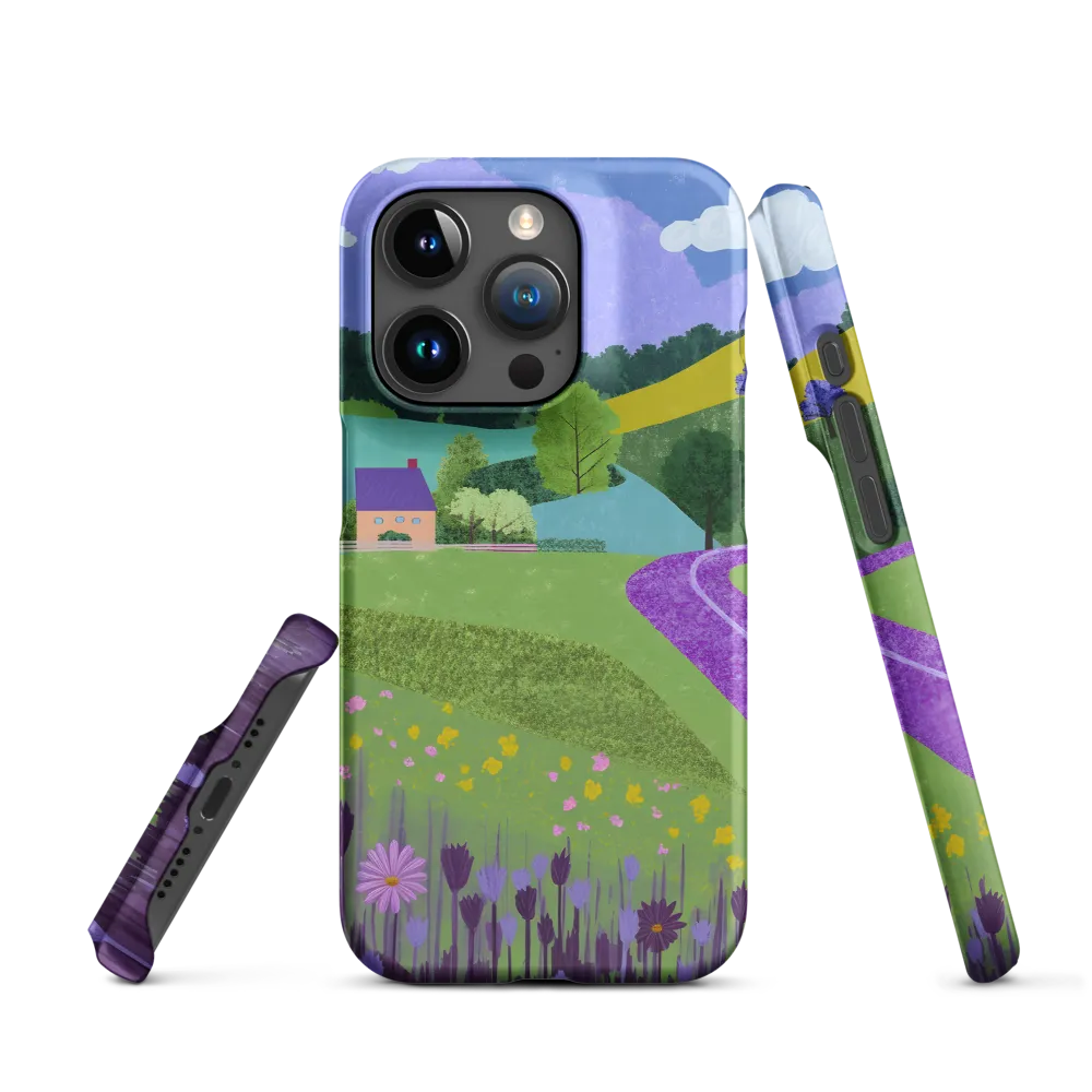 Serene Landscape with House and Trees | Phone Case