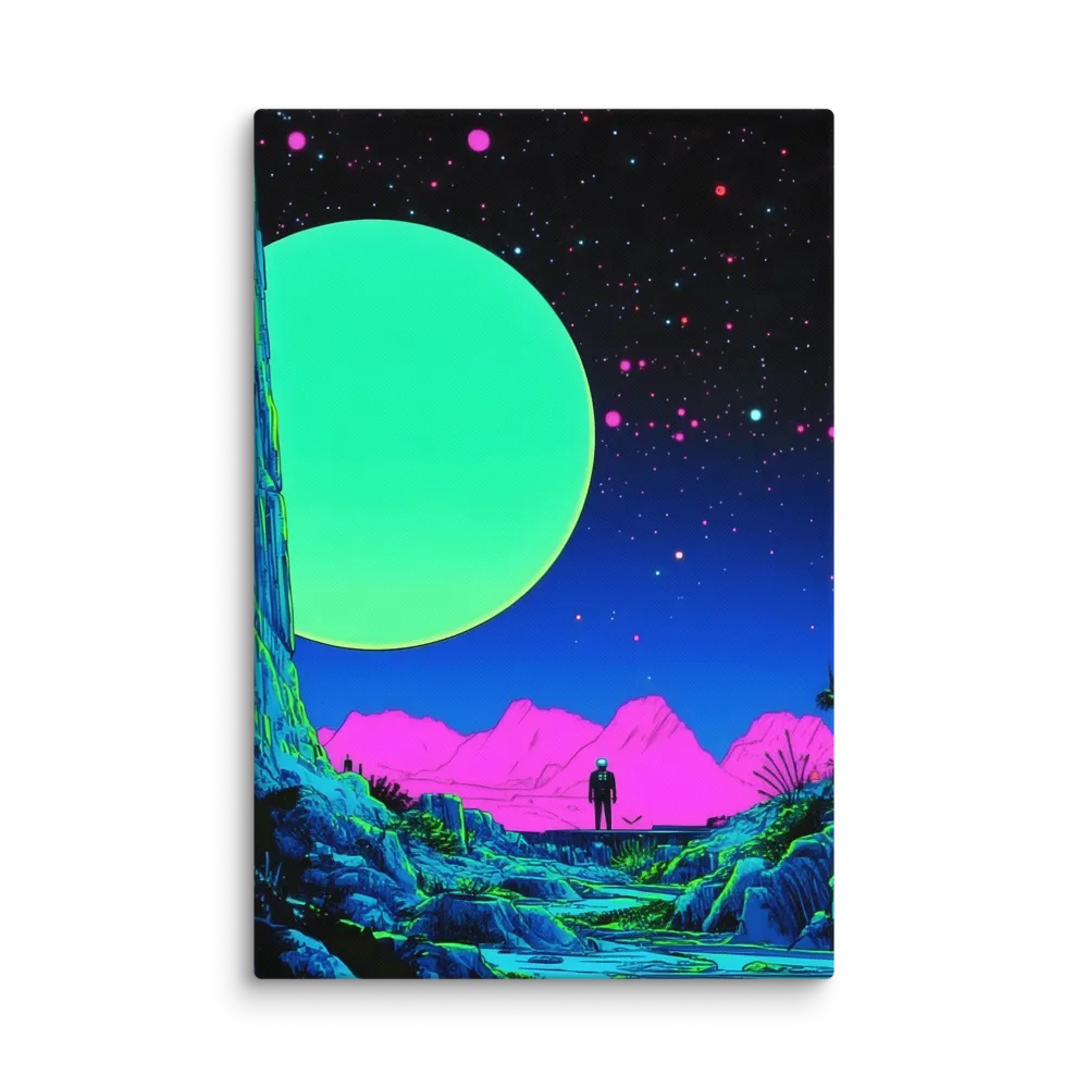 Neon Cosmic Explorer 
 Canvas | 32″x 48″