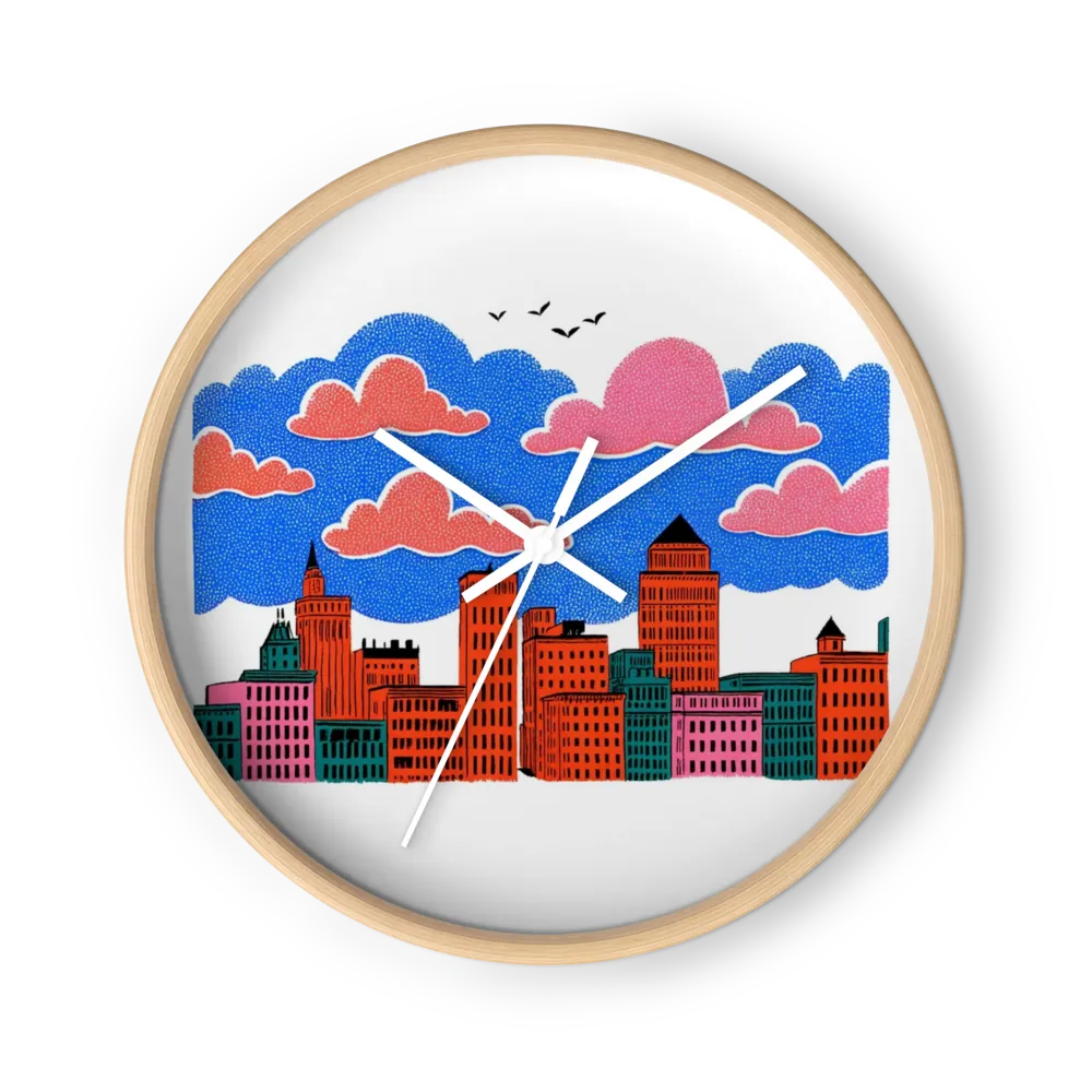 Pop Skyline | Wall Clock