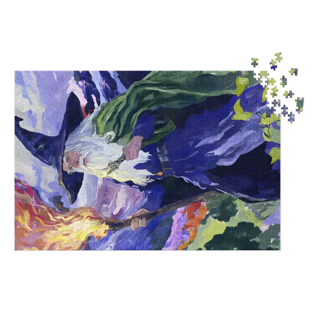 Impressionist Wizard in Landscape | Jigsaw Puzzle (252/520 pieces)