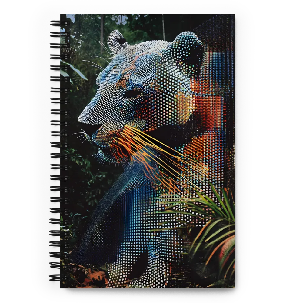 Digital Jungle Jaguar 
 Spiral Notebook | 140 pages