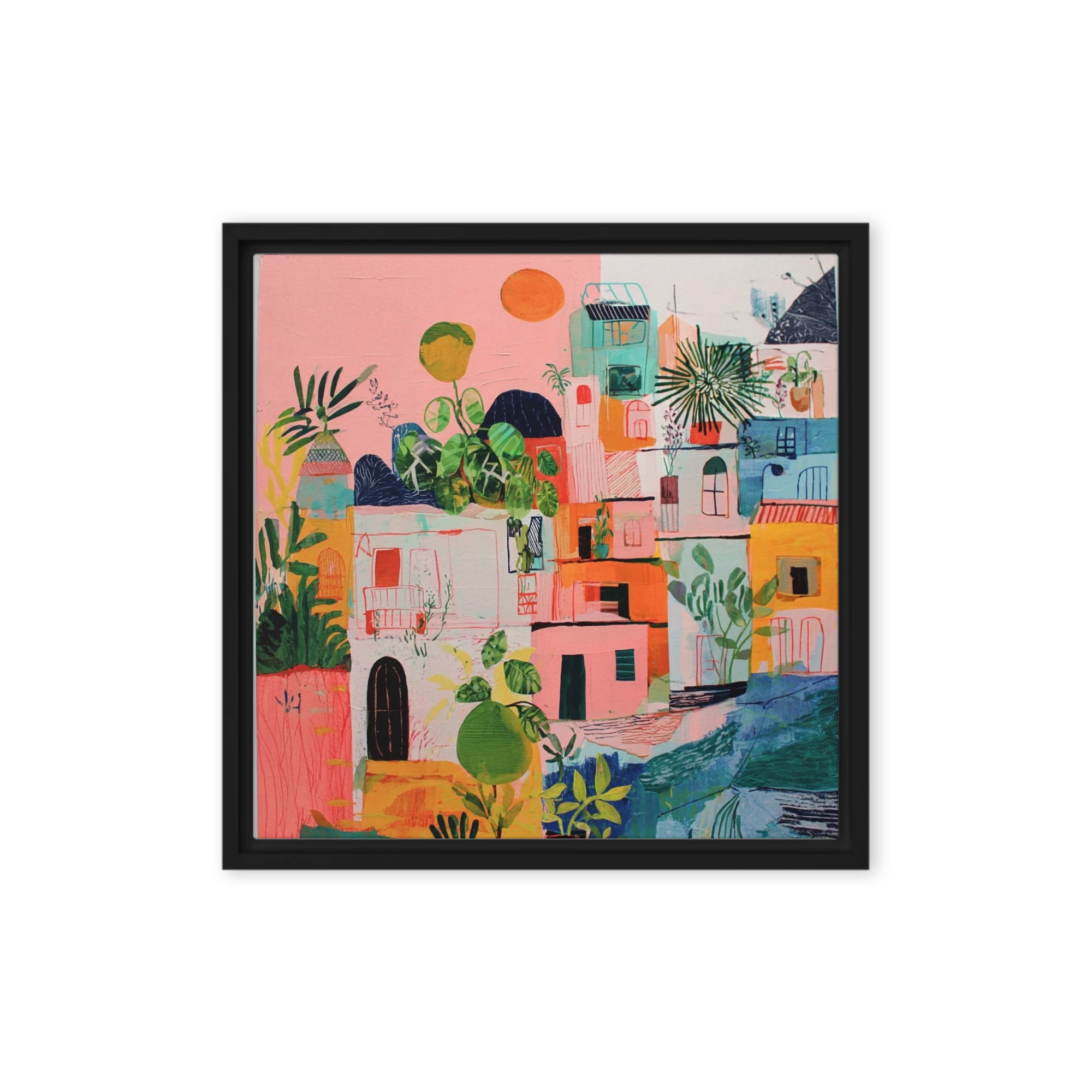 Mediterranean Sunlit Village