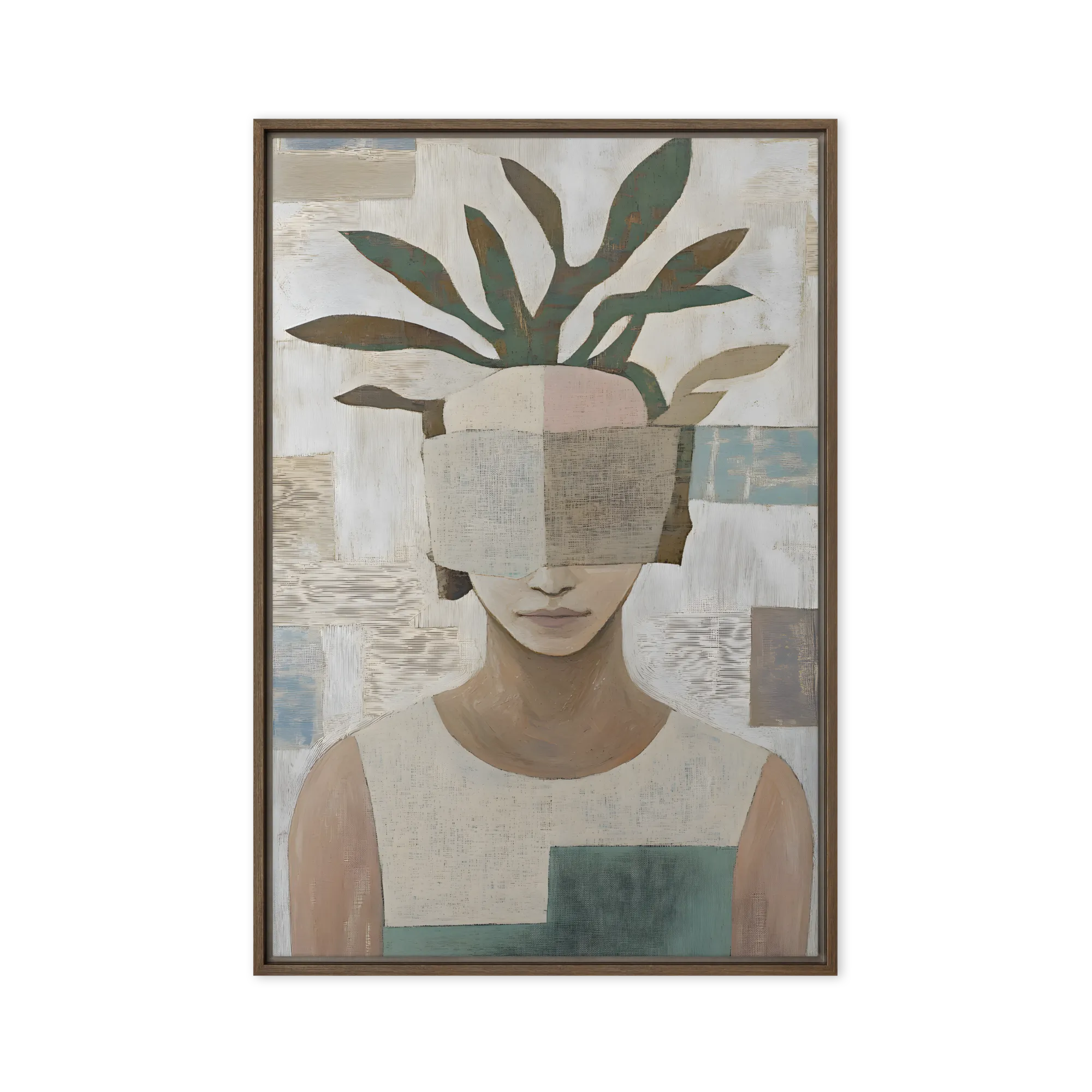 Muted Blockwork Cubism — Interlocking chalky facets