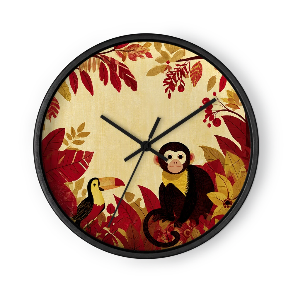 Gilded Folk Whimsicality Clocks — Crimson, Cream And Gold