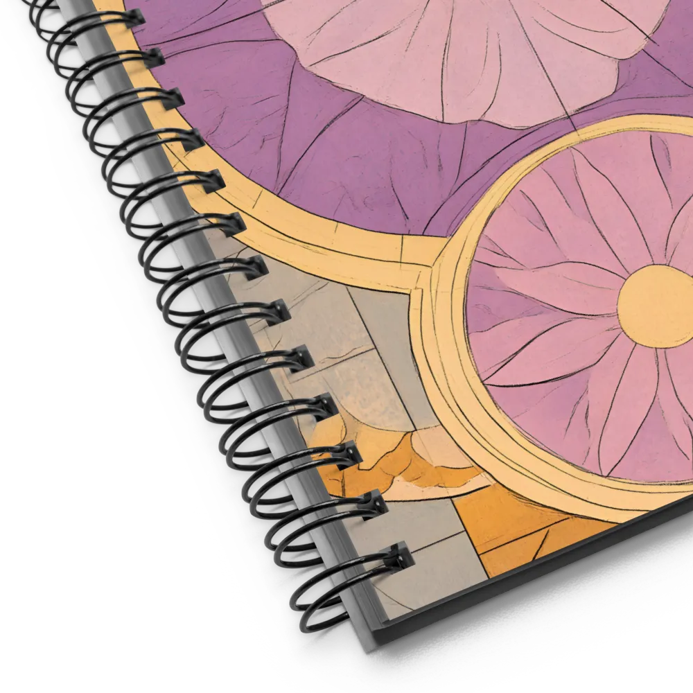 Geometric Floral Radiance 
 Spiral Notebook | 140 pages