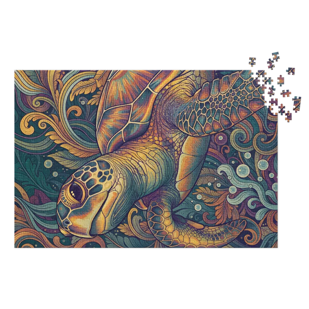 Ornate Sea Turtle